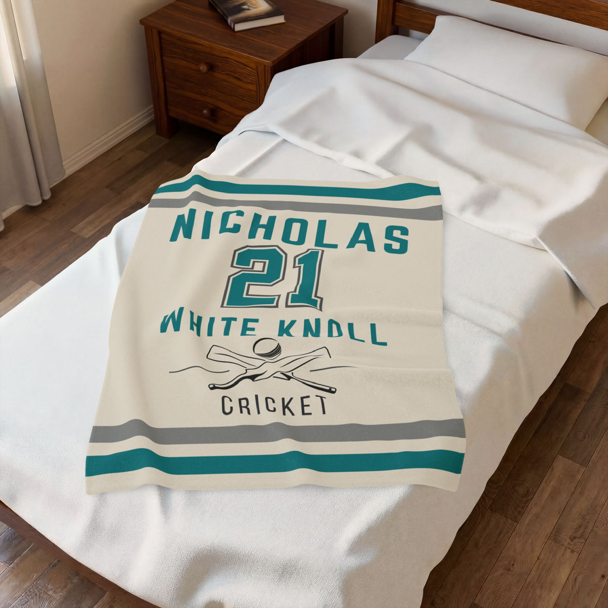 Personalized Cricket Blanket