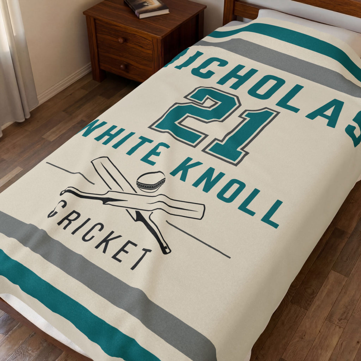 Personalized Cricket Blanket