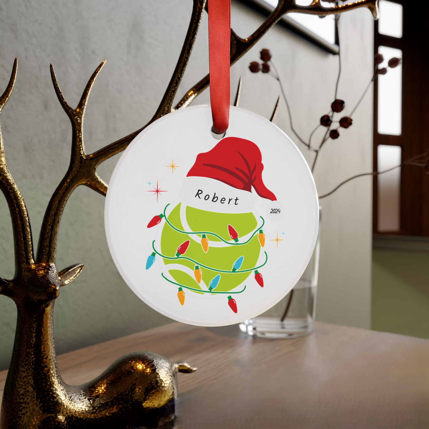 Personalized Tennis Ball Ornament