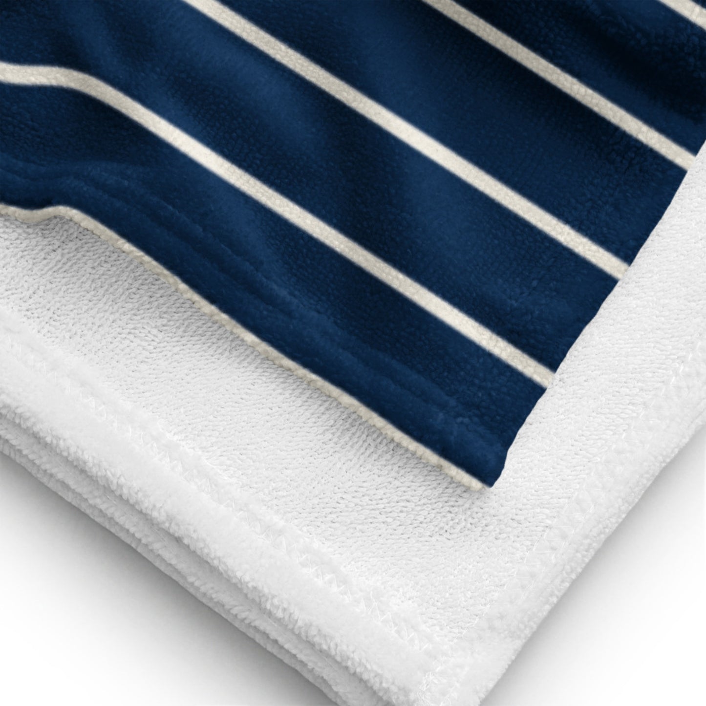 Personalized Pinstripe Tennis Beach Towel