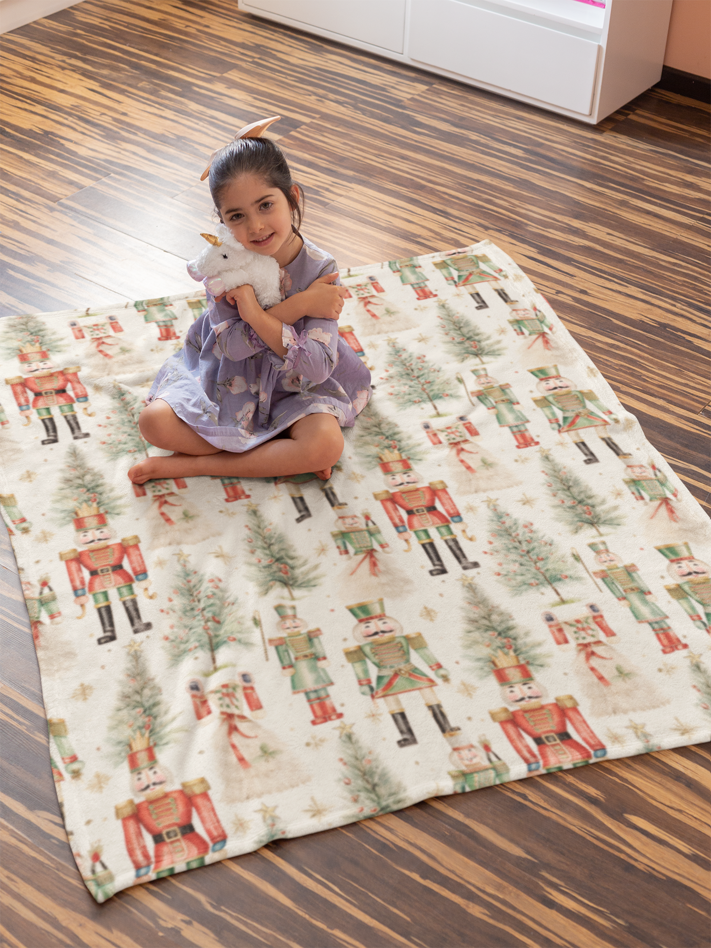 Holiday Throw Blanket Nutcracker Blanket