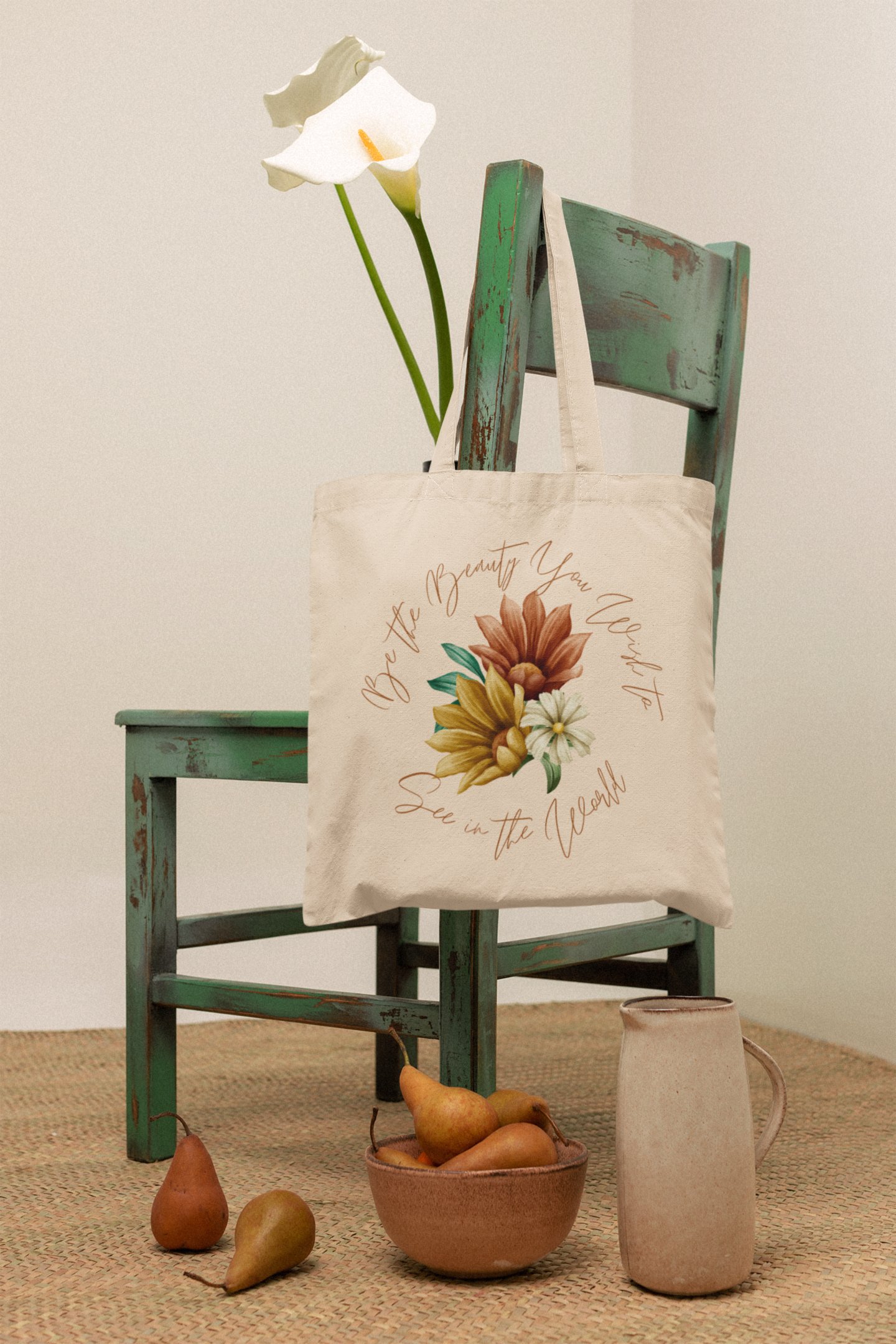 Floral Tote Bag for Her Reusable Grocery Bag Book Tote Bag Flower Tote Bag Cute Canvas Tote Bag Everyday Bag Inspirational Summer Tote Bag