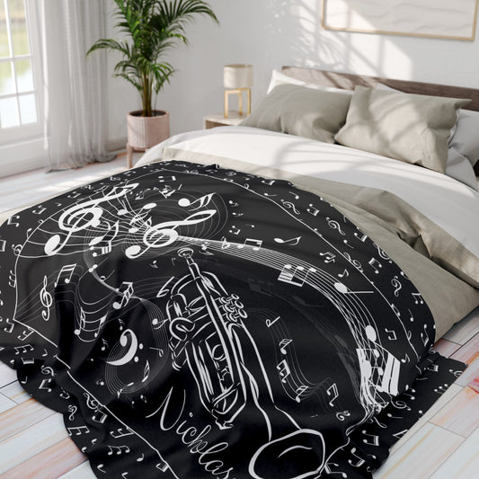 Personalized Trombone Blanket Trombone Player Gift