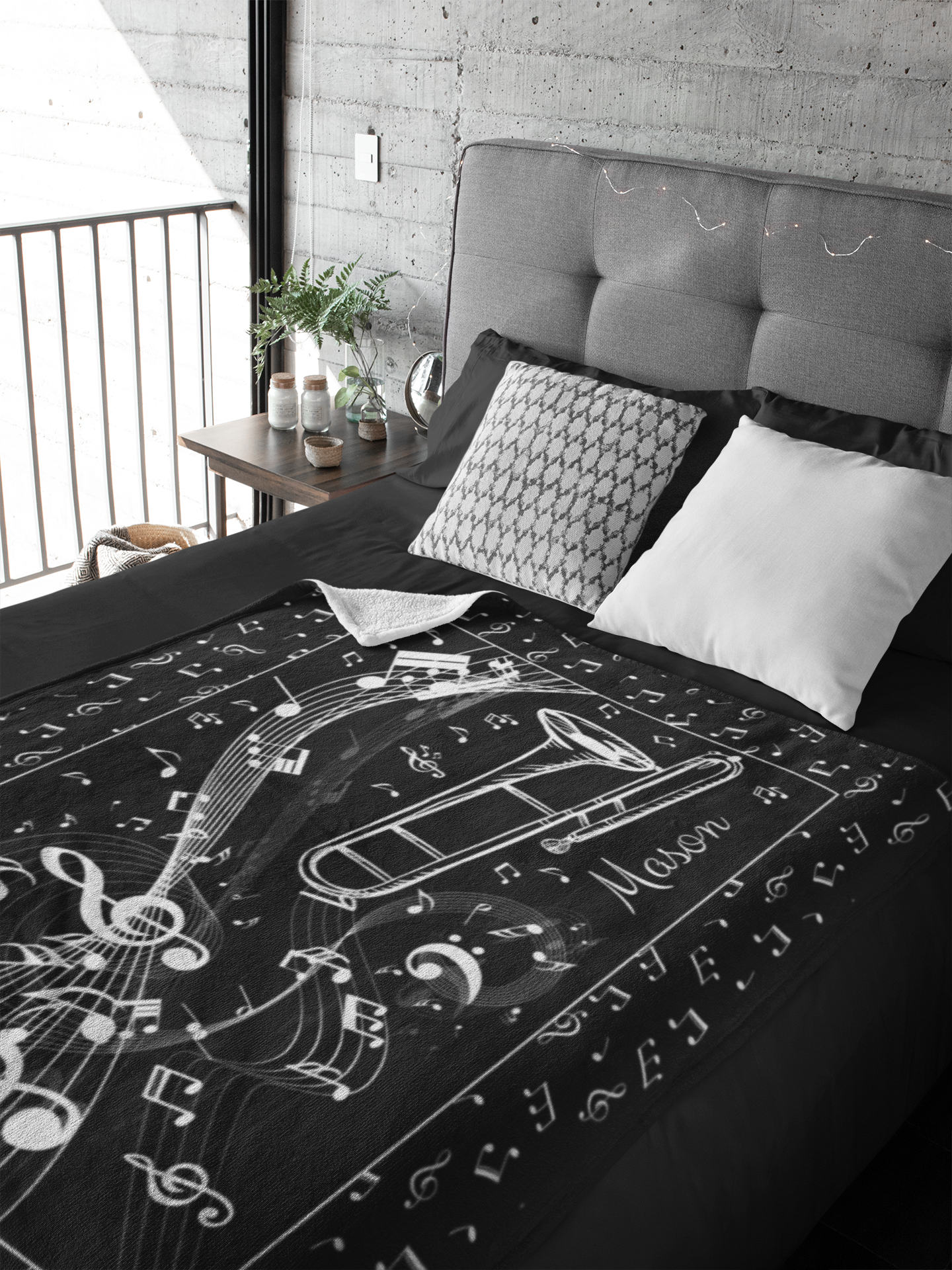 Personalized Trombone Blanket
