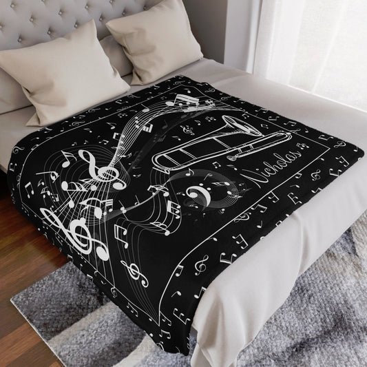 Personalized Trombone Blanket