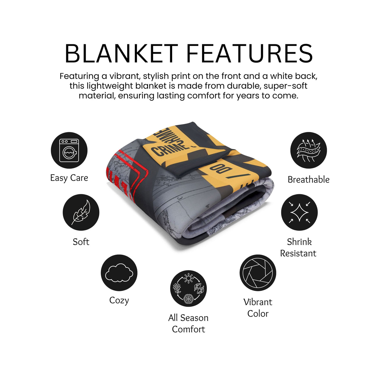 Personalized True Crime Blanket