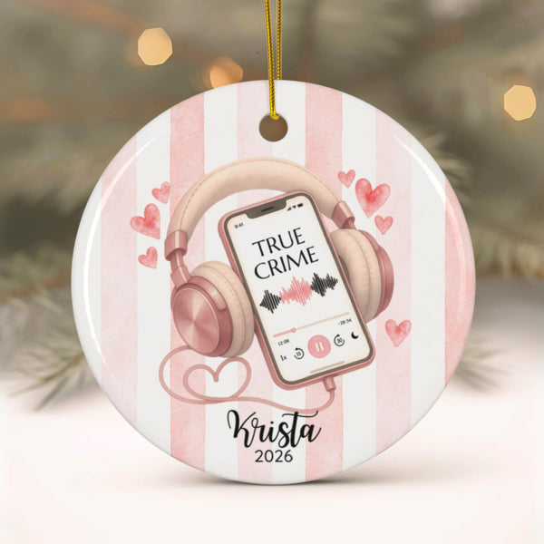 Personalized True Crime Ornament
