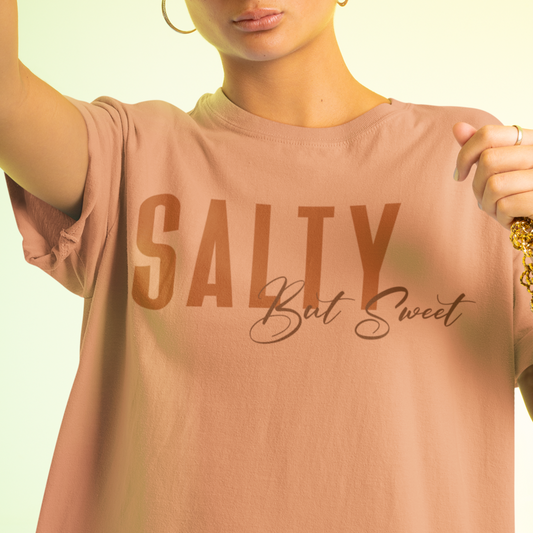 Comfort Colors Summer Shirts For Women Sassy T Shirt Salty but Sweet Sarcastic T-Shirt for Her Funny TShirt Vacation Shirt Beach Bum Shirt