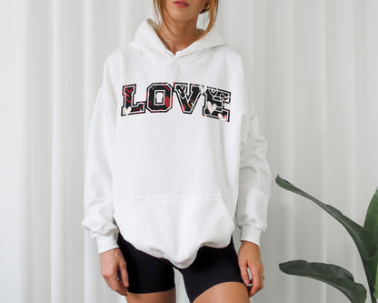 Retro Romantic Love Hooded Sweatshirt Gift For Her