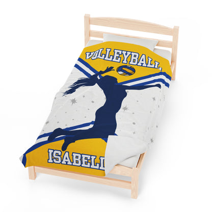 Personalized Volleyball Blanket Custom Volleyball Gift