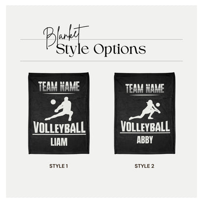 Personalized Volleyball Blanket Custom Volleyball Team Gift