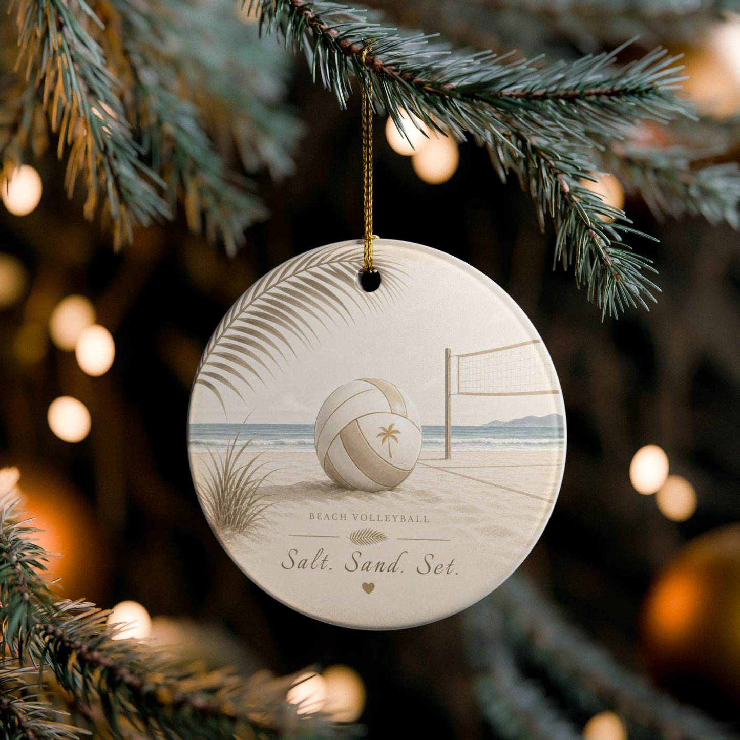 Personalized Beach Volleyball Ornament