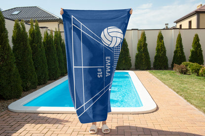 Custom Volleyball Beach Towel Personalized Volleyball Gift