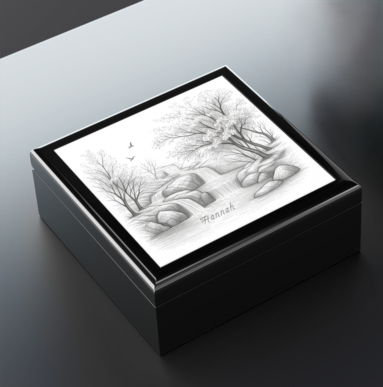 Personalized Waterfall Keepsake Box