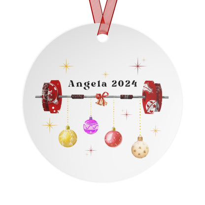 Personalized Weightlifting Ornament