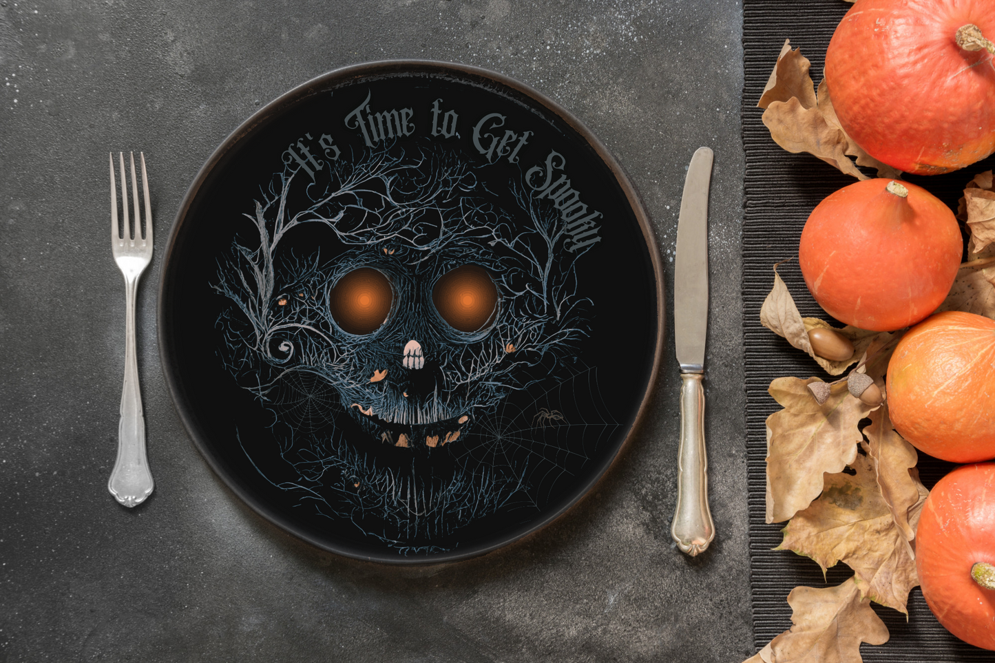 Scary Halloween Decor Halloween Party Plates Halloween Dining Set Spooky Halloween Indoor Decor Halloween Kitchen Fall Decor Halloween Gift