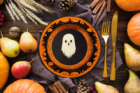 Rustic Halloween Decor Halloween Party Plates Halloween Dining Set Ghost Plate Halloween Indoor Decor Halloween Kitchen Decor Halloween Gift