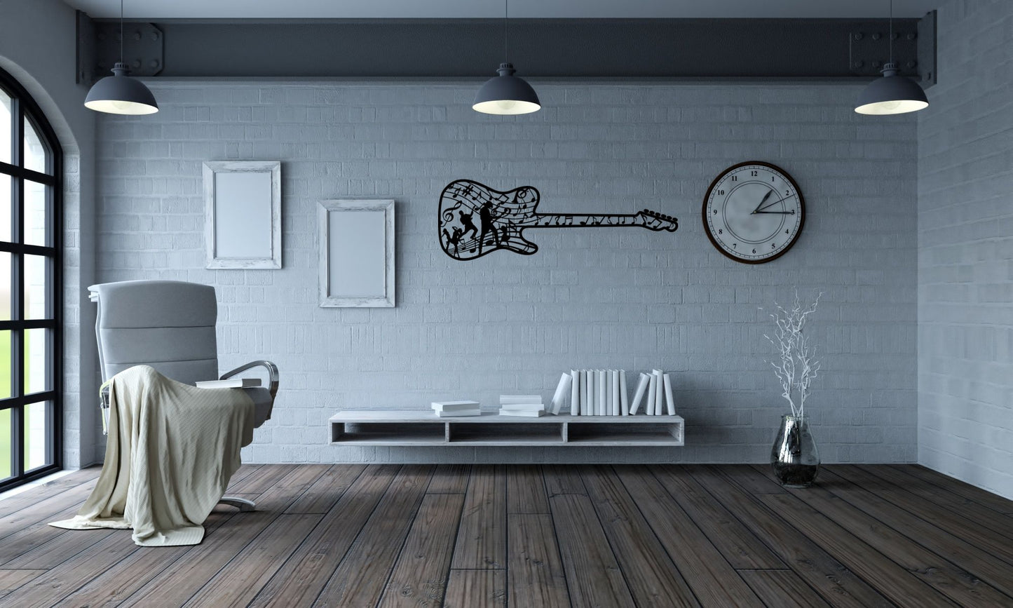 Metal Guitar Wall Art Music Wall Decor