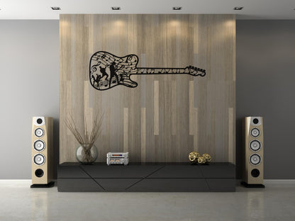 Metal Guitar Wall Art Music Wall Decor