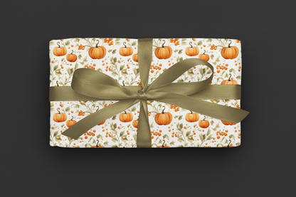 Halloween Wrapping Paper Holiday Wrapping Paper Roll Pumpkin Wrapping Paper 6 Foot Roll Gift Wrapping Paper Autumn Wrapping Paper