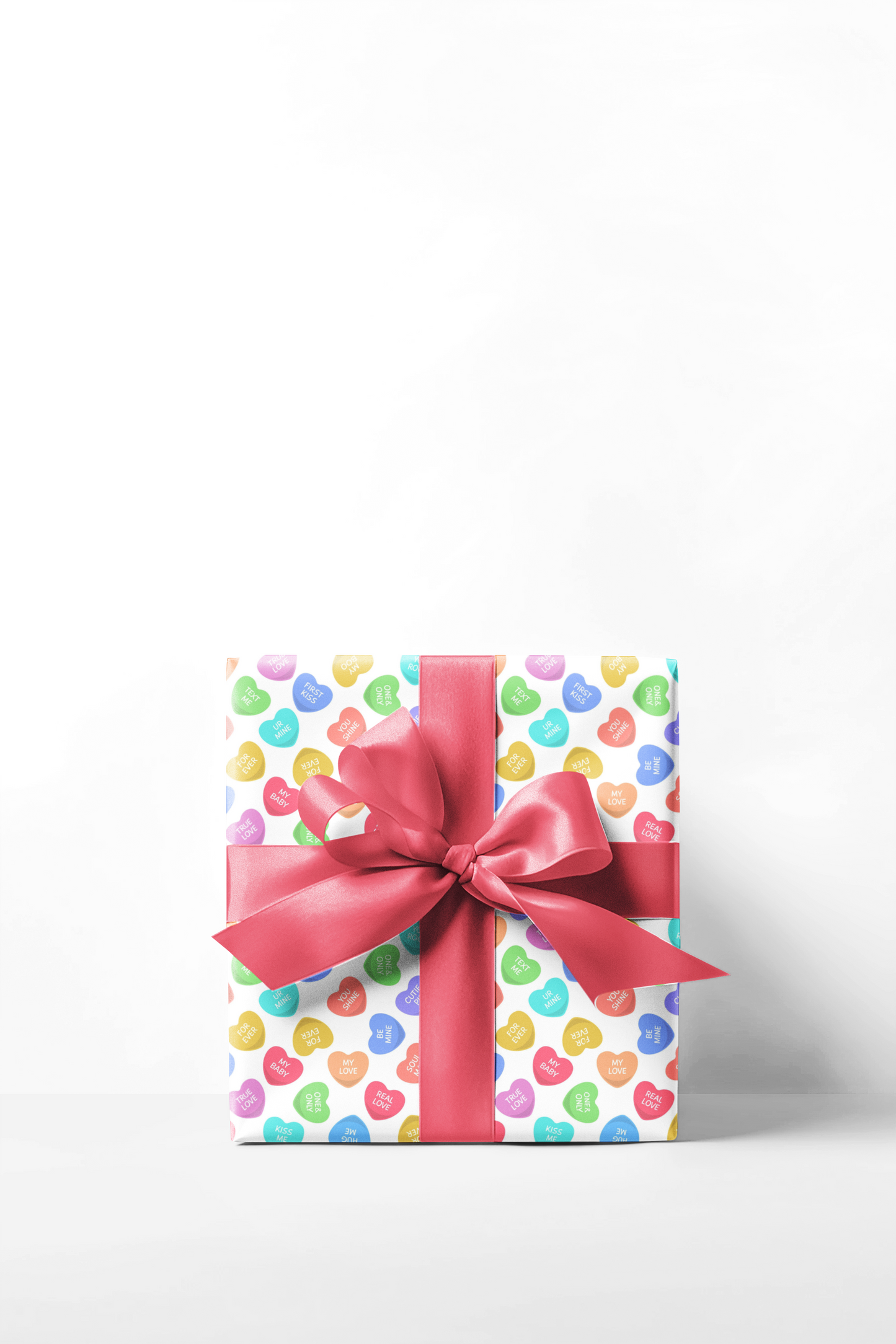 Retro Hearts Valentines Day Wrapping Paper