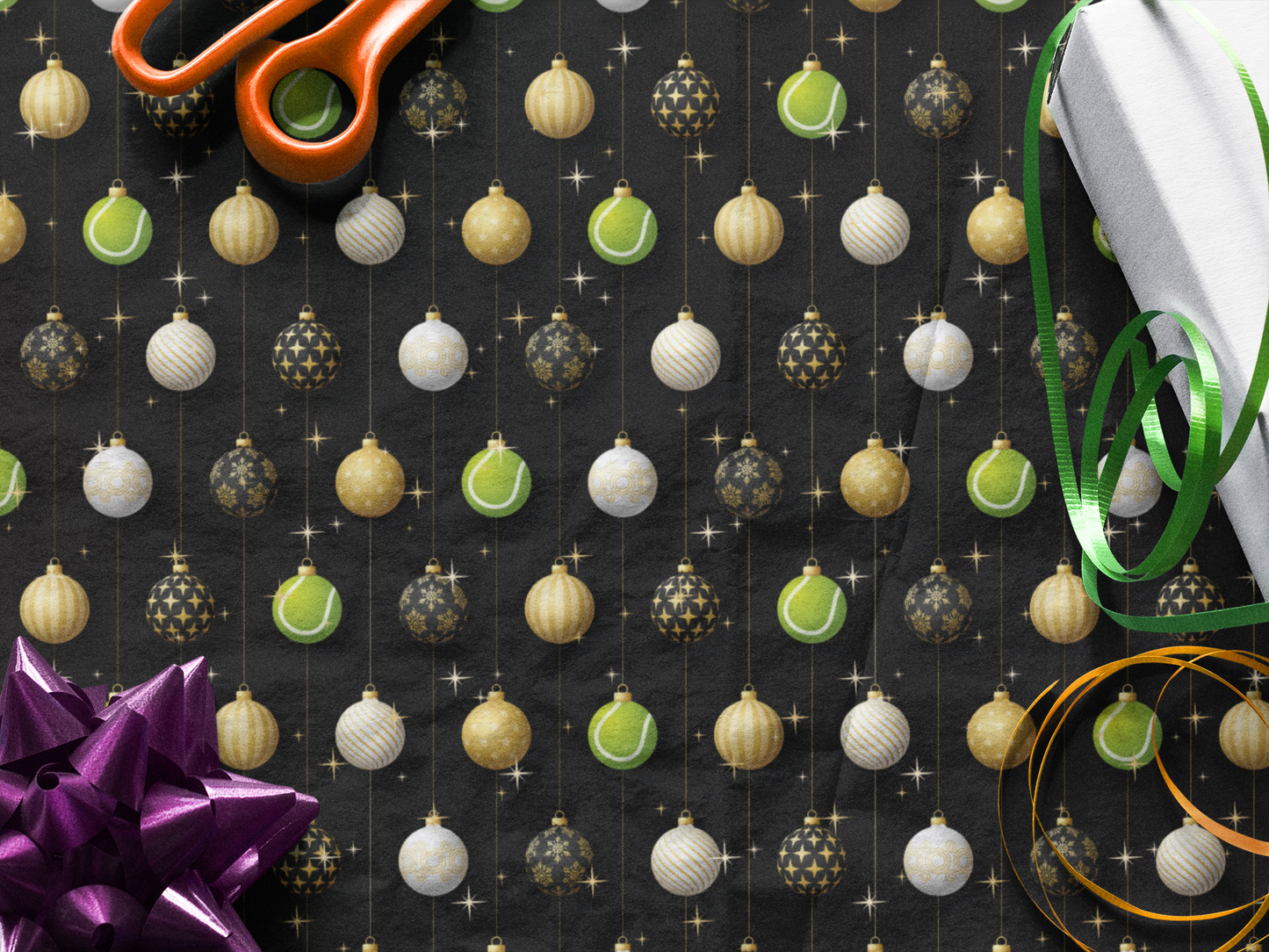 Tennis Christmas Wrapping Paper