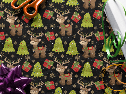 Christmas Reindeer Wrapping Paper