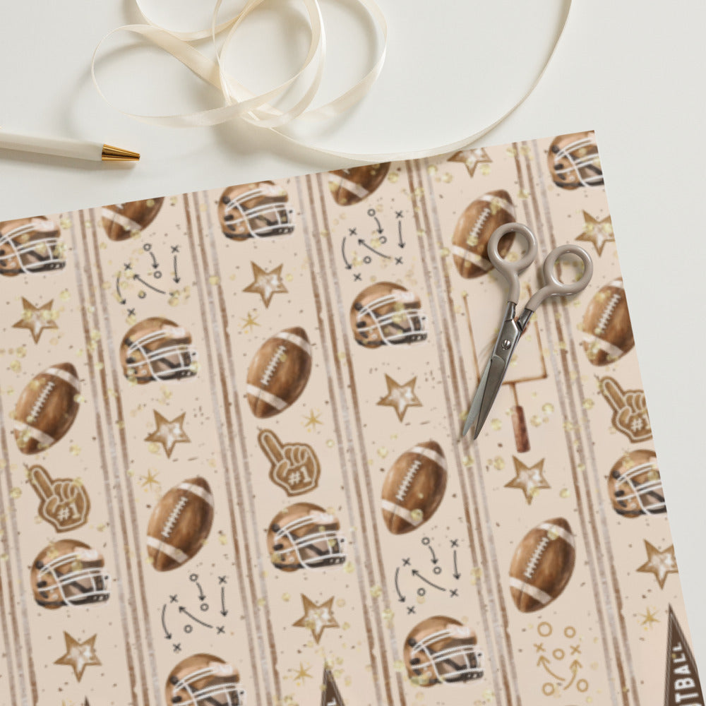 Football Gift Wrapping Paper