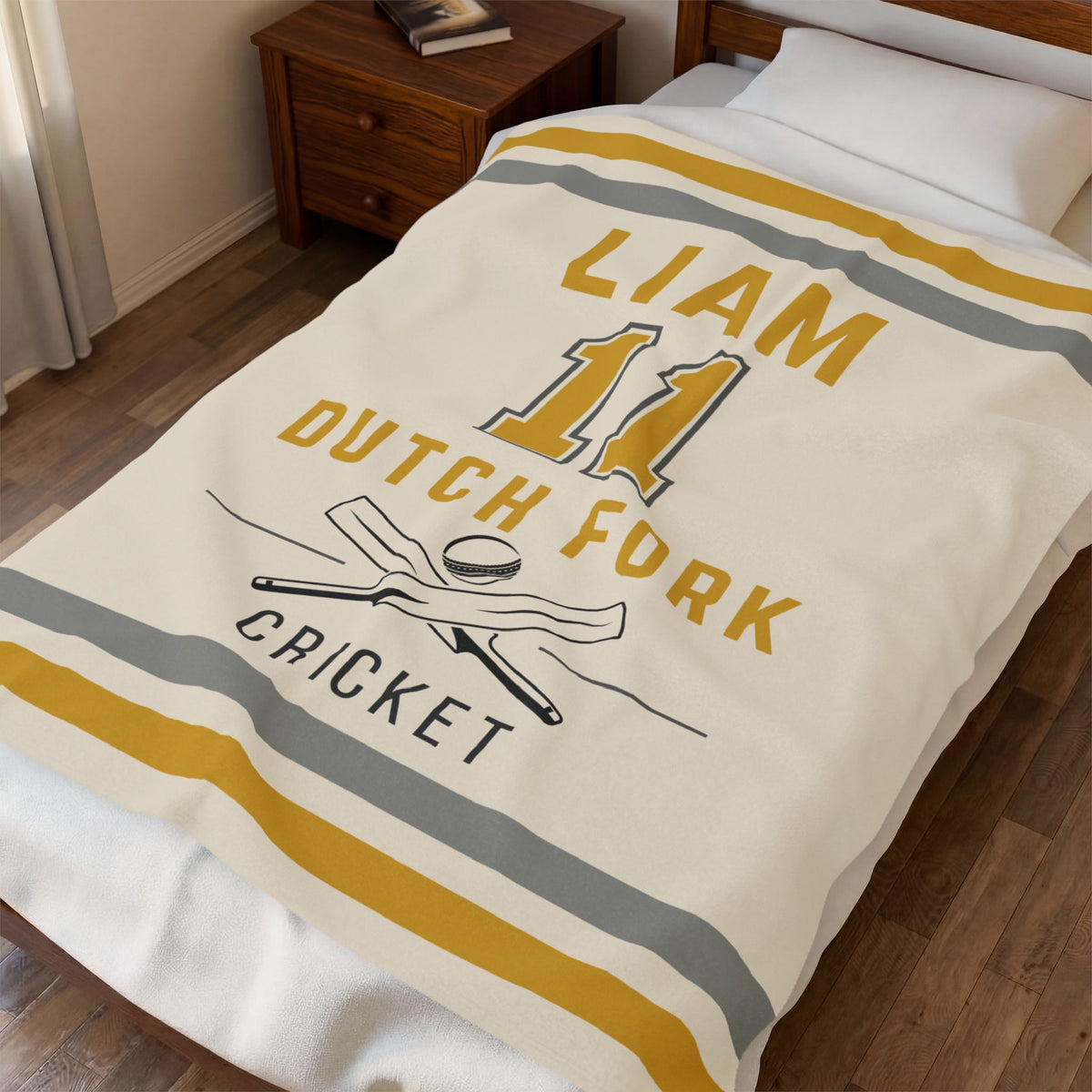 Personalized Cricket Blanket
