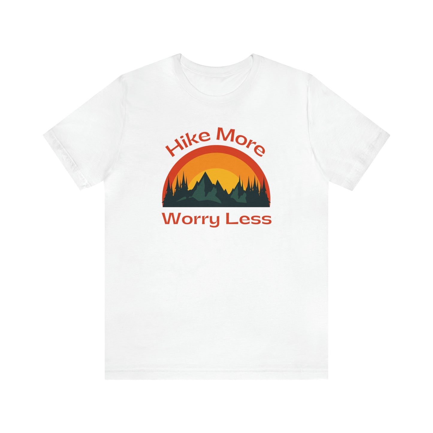 Men's Hiking Jersey Short Sleeve Tee, Hike More Worry Less T-shirt