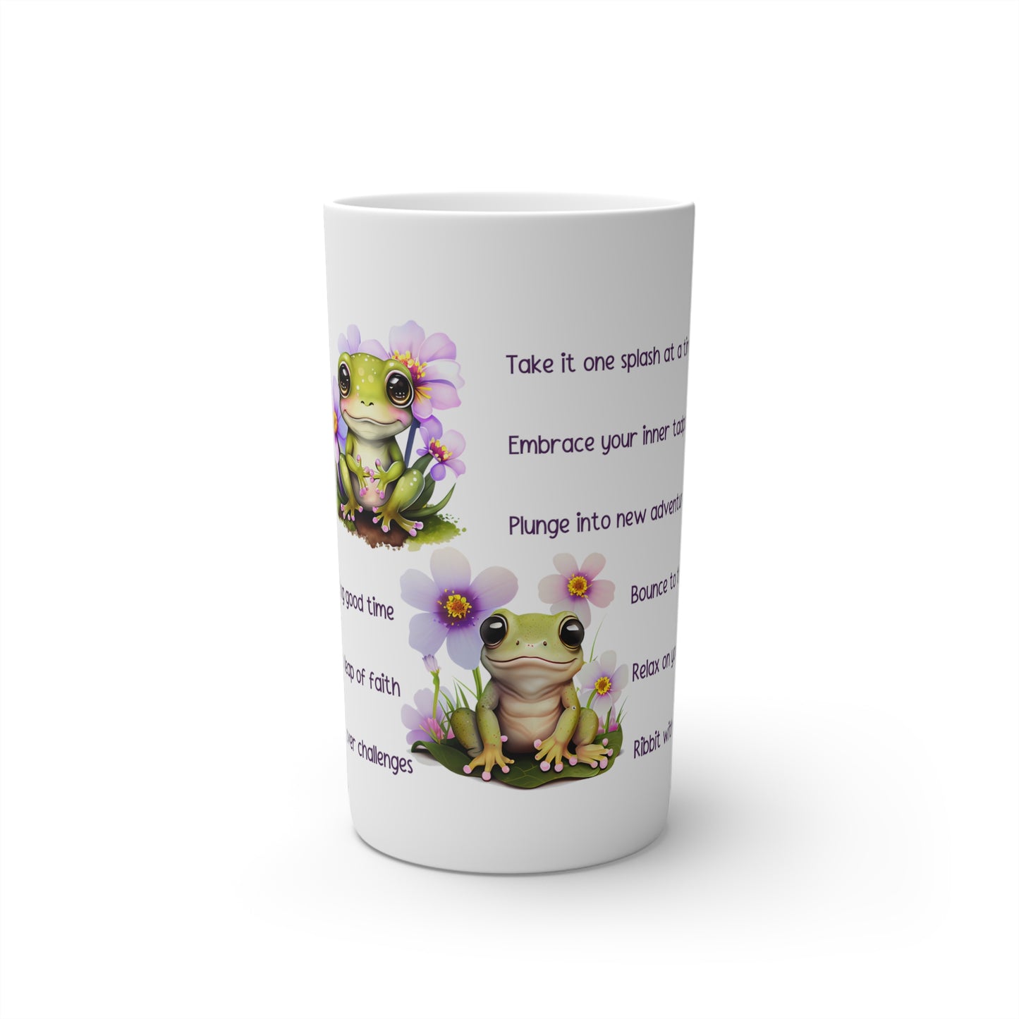 12 oz Ceramic Mug Frog Coffee Cup Filled With Frog Wisdom