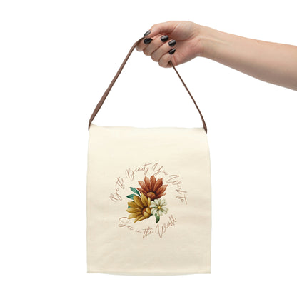 Floral Canvas Lunch Tote Bag