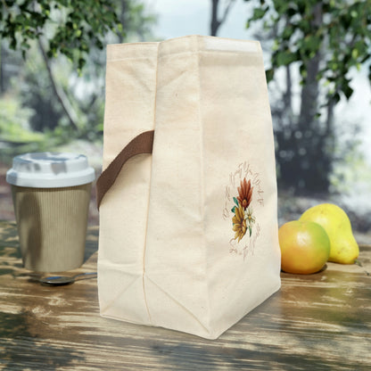 Floral Canvas Lunch Tote Bag