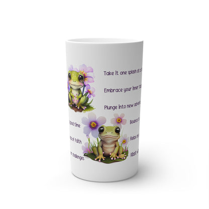 12 oz Ceramic Mug Frog Coffee Cup Filled With Frog Wisdom