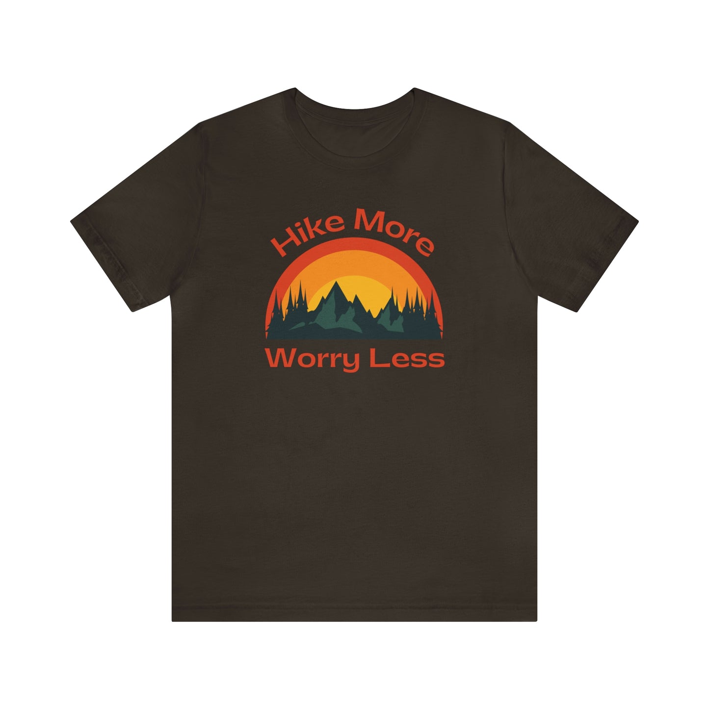 Men's Hiking Jersey Short Sleeve Tee, Hike More Worry Less T-shirt