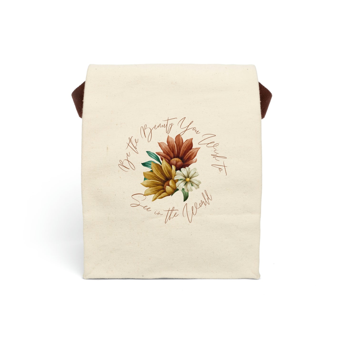 Floral Canvas Lunch Tote Bag