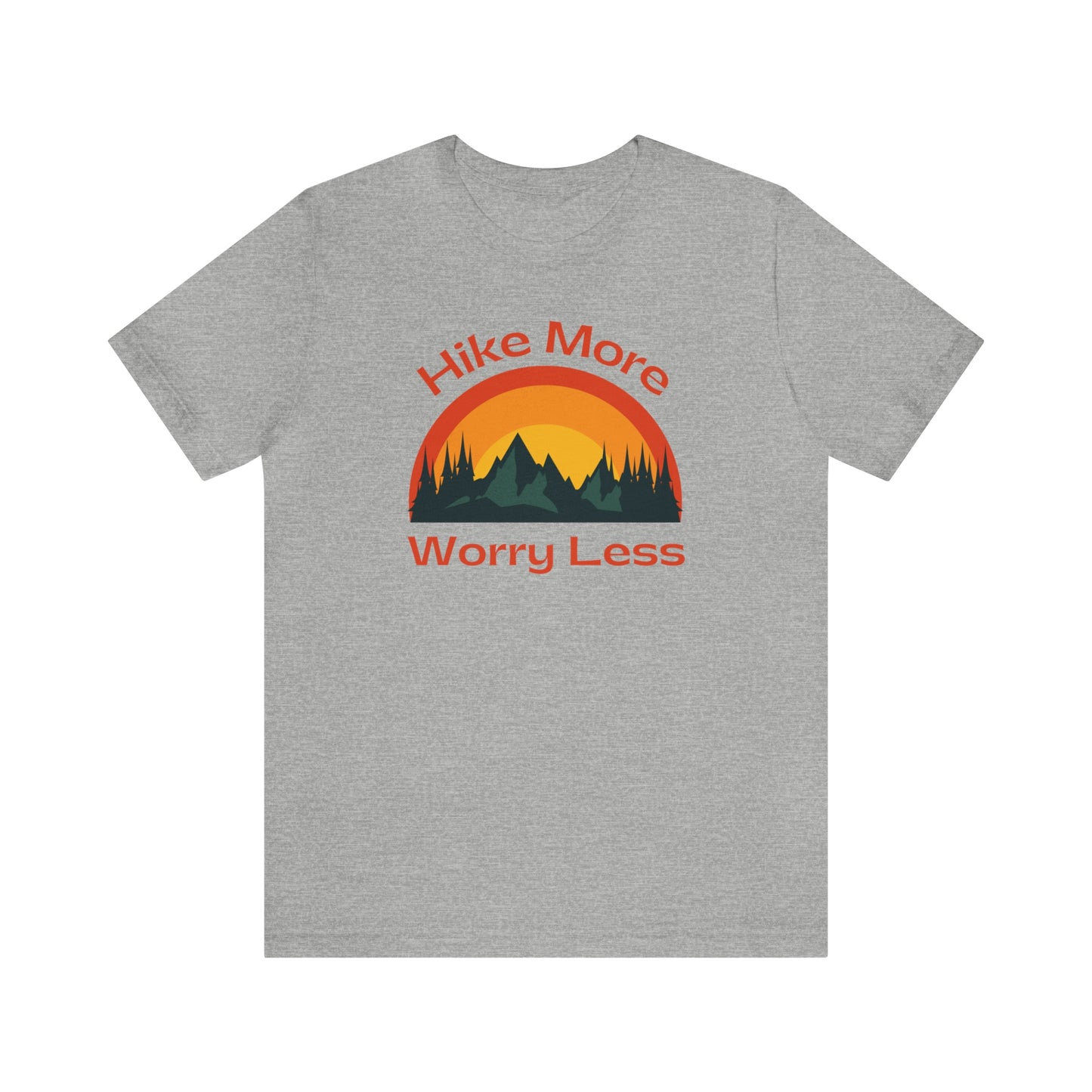 Men's Hiking Jersey Short Sleeve Tee, Hike More Worry Less T-shirt